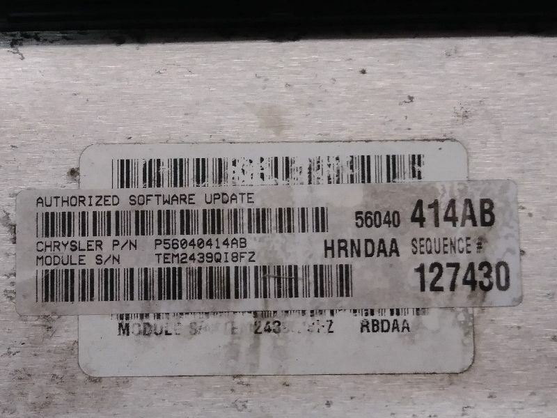 Powertrain Control Module #56040414AB 2000 Dodge Ram 2500