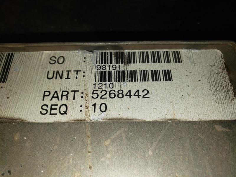 2012 DODGE RAM2500 6.7L DIESEL ECM. PART NUMBER 5268442