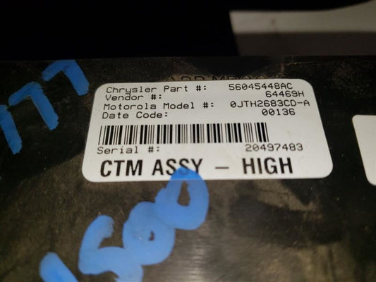 2001 DODGE RAM1500 CENTRAL TIMING MODULE (CTM). PART NUMBER 56045448AC