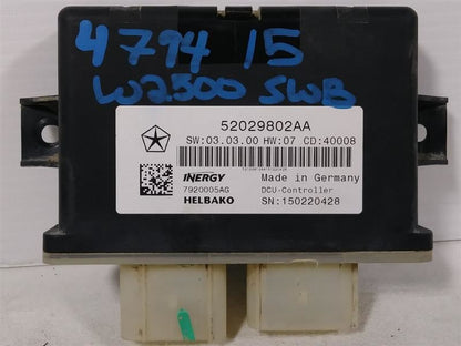 2015 RAM2500 DIESEL EXHAUST FLUID MODULE (DEF MODULE). PART NUMBER 52029802AA