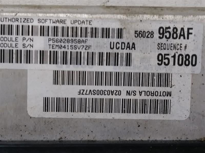 2005 DODGE RAM1500 5.7L AT ECM. PART NUMBER 56028958AF