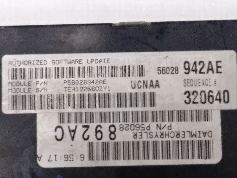 2005 DODGE RAM 1500 ENGINE CONTROL MODULE ECU ECM 56028892