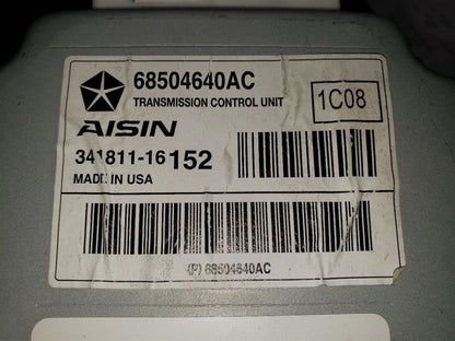 2021 RAM3500 AISIN TRANSMISSION CONTROL MODULE (TCM). PART NUMBER 68504640AC