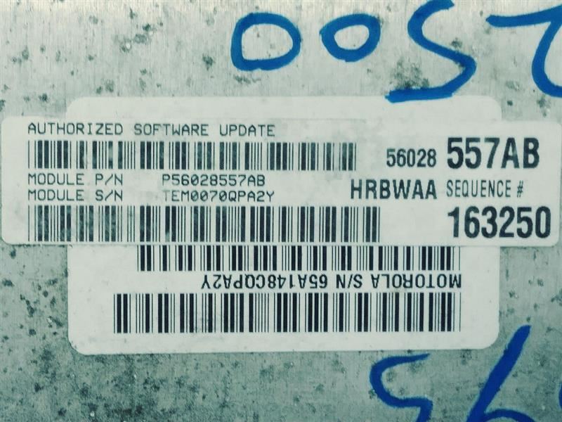 ECM 56028557AB is for 2001 Dodge Ram 1500