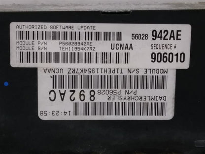 2005 RAM1500 ENGINE CONTROL MODULE (ECM). PART NUMBER 56028942AE